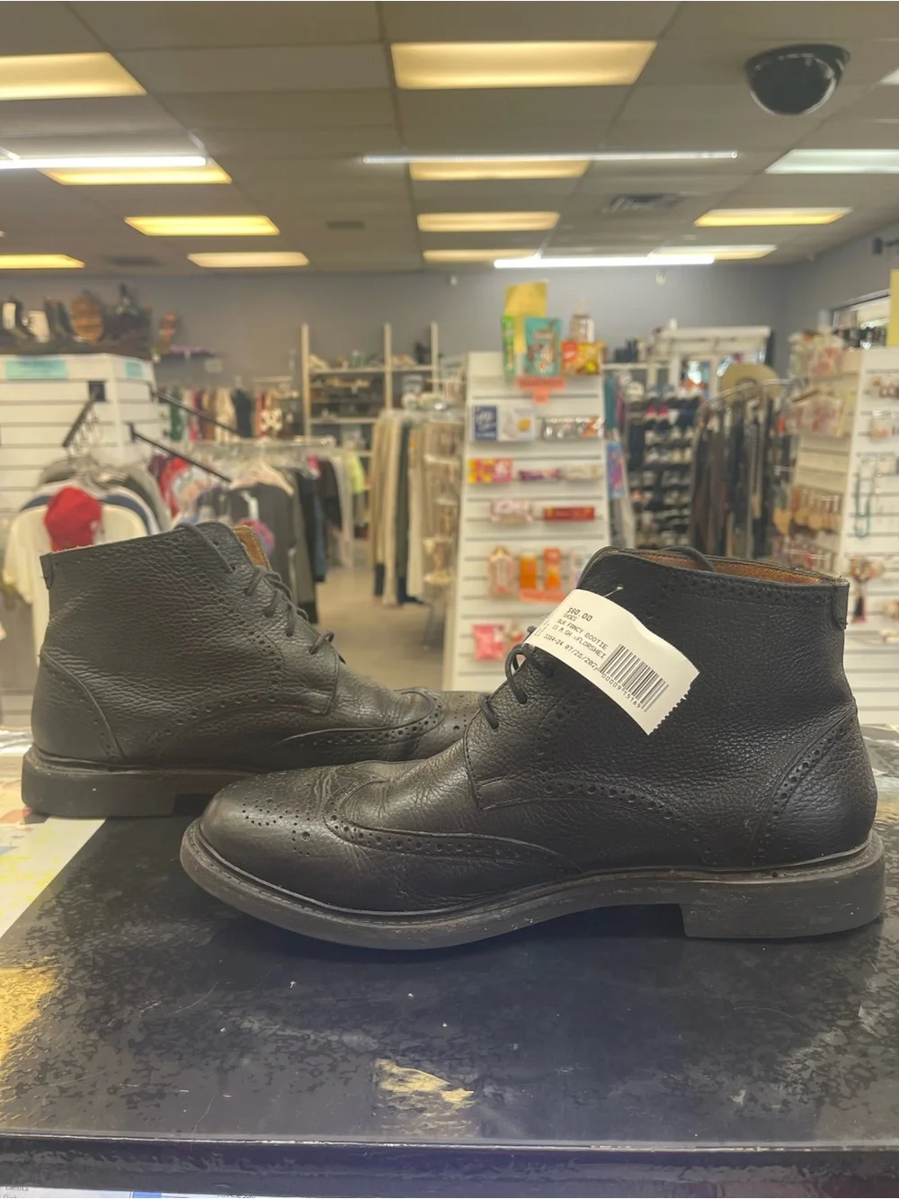 Florsheim Black Leather Wingtip Chukka Boots